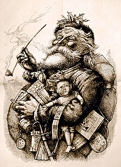 "Merry Old Santa Claus", from the January 1, 1881 edition of “Harper’s Weekly”, Thomas Nast